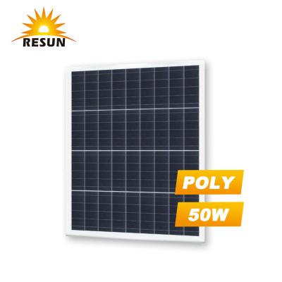 China Small Anodized Aluminum Alloy PV Panels Modules 50w Poly Solar Panels for sale