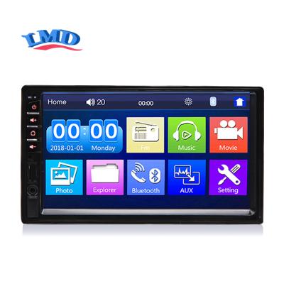 China GPS Universal 2 Din 7inch Full Touch Car Mp5 DVD Player With Steel Wheel Mirror Link And BT Control AUX. IN USB SD for sale