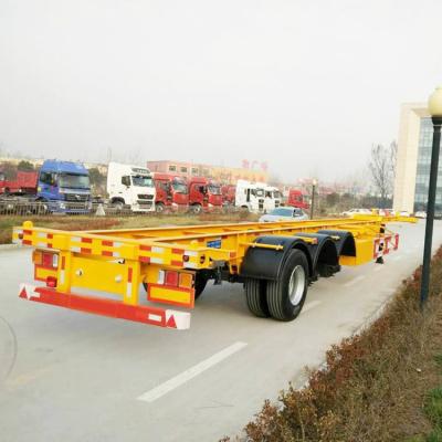 China FEA Assay 3 Axle Truck 53 Feet Skeleton Container Transporter Philippines Made In China for sale