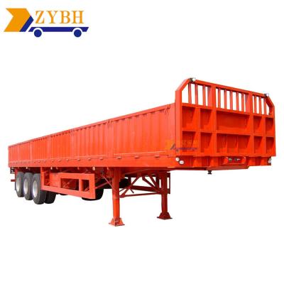 China Truck Trailer Cargo Container Transport 40 Feet 800mm Drop Side Wall Siding Barrier Utility Semi Trailer for sale