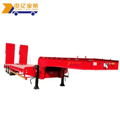 China Truck Trailer Digger Excavator Truck Transport Low Bed Dresser Dolly Semi Trailer With Hydraulic Ramp in Fiji for sale