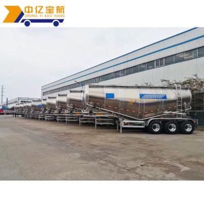 China Multi-axles 3 Axle 45cbm V Shape Bulk Concrete Cement Trank Aluminum Semi Trailer Truck Light Weight Trailer Truck for sale