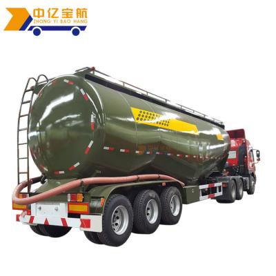 China Engine Compressor 45cbm builder tank frame truck trailer truck cement powder silo tanker semi trailer for sale for sale