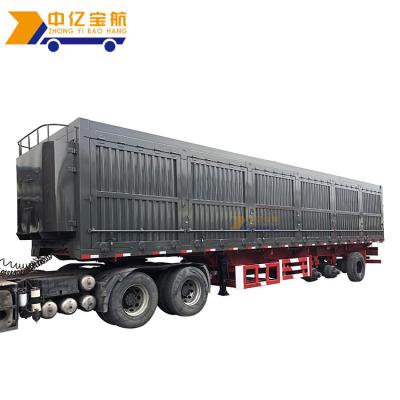 China Coal Transport 3 Axle Capacity Hydraulic 60ton 100 Ton Side Dumper End Tipper Dump Coal Semi Trailer Truck for sale