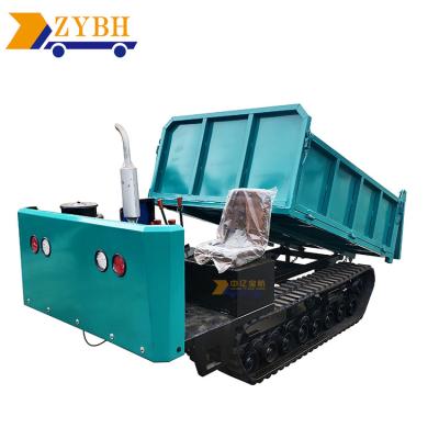 China Farm Truck Transport New Hot 1t Mini Dumper Truck Self Propelled Track 10t Crawler Rubber Carrier Small Dump Farm Transport for sale