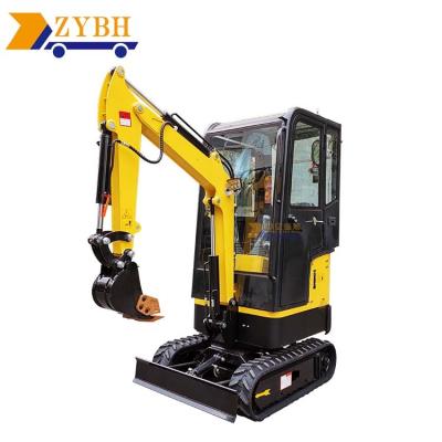 China Building Material Shops Chinese Household Excavator 1.2 Ton Mini Diggers Engine Diesel With Micro Cabin Roof For Sale for sale