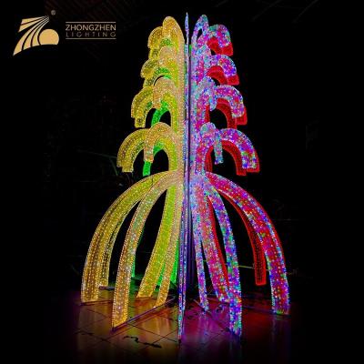 China Commercial Use CE ROHS Approve Custom RGBW Color Changing Christmas Tree Light 3D LED Pattern Light for sale