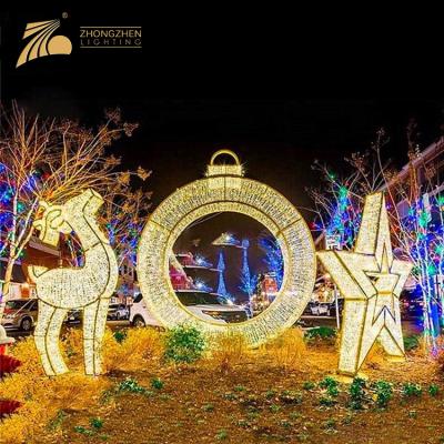 China Commercial Use Environmental Production Festival Decorative 3D Christmas Reindeer LED Animal Pattern Light for sale