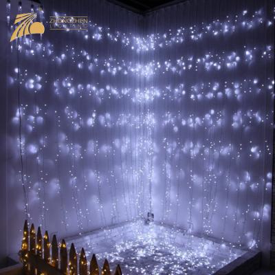 China Waterfall Light Christmas LED Professional Decorative Wedding Party Curtain Linkable String Light for sale