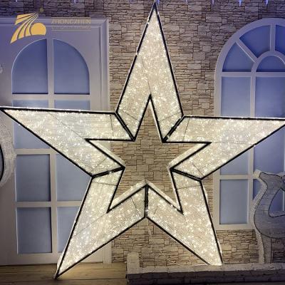 China Commercial Use Competitive Price Christmas Decoration 3D Star Pattern Customizable Light for sale