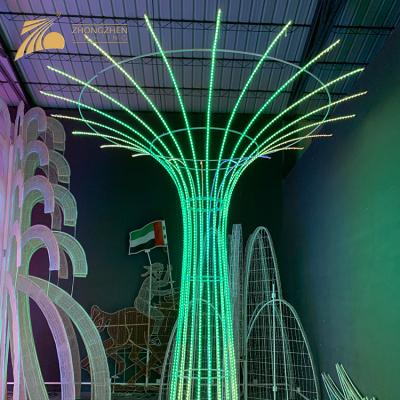 China Custom Gaint 3D Fountain Custom Pattern Colorful Holiday Decoration LED String Light for sale