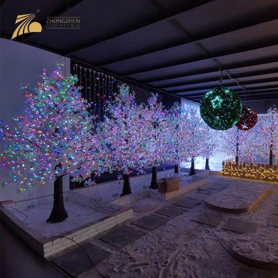 China New Product 120 Custom Made Bright Artificial Angle RGB LED Pine Shape Maple Tree Light for sale