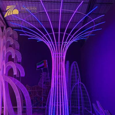 China Custom Professional Quality Large LED Project Festival Decoration 3D Christmas Tree Light for sale