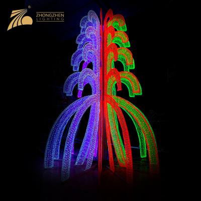 China Plaza Commercial Outdoor Decoration Use Artificial Giant Christmas Tree Pattern Light for sale