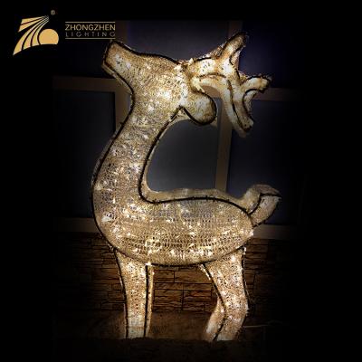 China Commercial Outdoor Custom 3D Star Reindeer Decoration New Arrival Usage Christmas Pattern LED Acrylic Light for sale