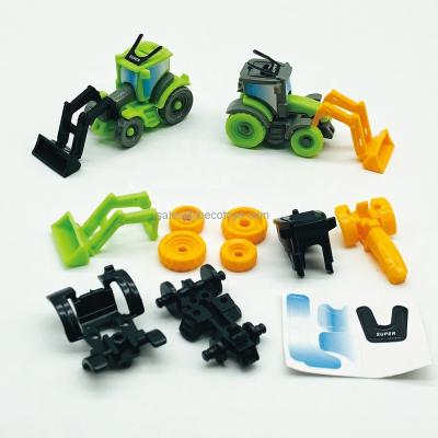 China PP Small Assemble Toy Tractor For 55mm Capsule Toys for sale