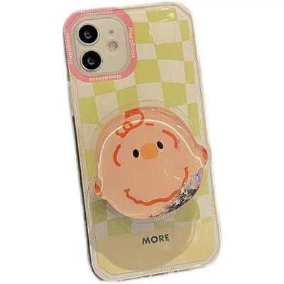 China Anti Falling Tide Hanfeng Chessboard Lattice Quicksand Cover Mobile Phone Shell Creative Soft Full Package Shockproof Shell for sale