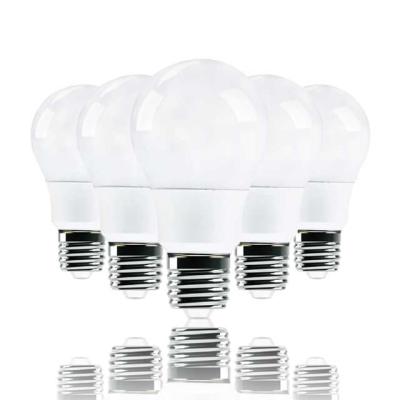 China Residential high lumen 3000k 4000k 6000k e27 a50 5W 220V white plastic aluminum globe led bulbs for sale