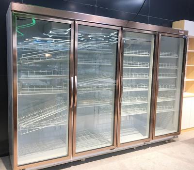 China Single-temperature Grocery Beverage Upright Display Fridge Commercial Supermarket Refrigerators Grocery Fridge Refrigerator for sale