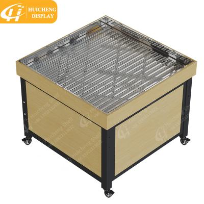 China 1 Layer Supermarket Promotion Table Fruit Vegetable Display Stand Promotion Display Racks for sale