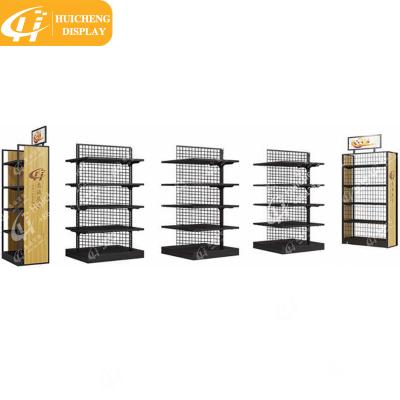 China Double-Sided Supermarket Stand Supermarket Display Stand Supermarket Merchandise Display Racks for sale