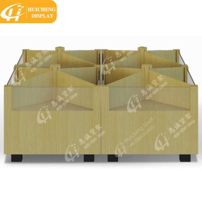 China Wholesale Double Sided Rice Display Racks Dry Goods Show Racks Rice Bucket Rice Retail Display Racks for sale