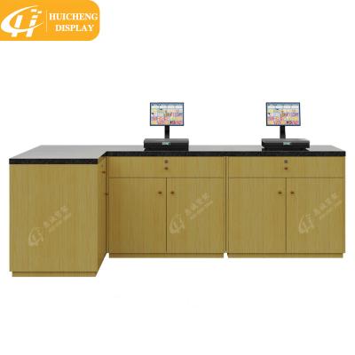 China Small Shelving Display Retail Store Cashier Checkout Counter For Supermarket Checkout Cashier Rack for sale