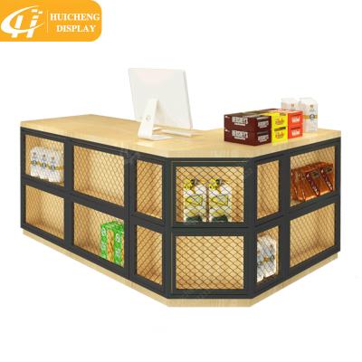 China Fashion supermarket cashier counter checkout counter for bookstore cash office counter checkout table for sale