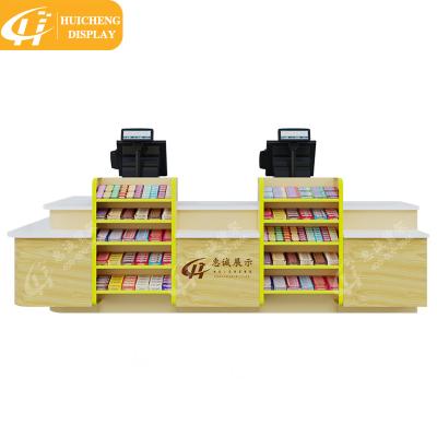 China Display Checkout Counter Retail Store Shelf Cashier Checkout Counter Supermarket Cashier Desk Supermarket Cashier Checkout Counter for sale