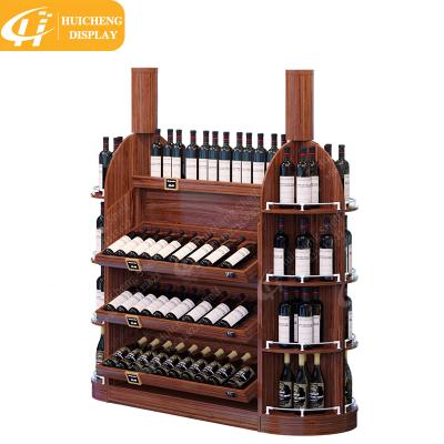 China Single Sided or Double Sided New Style Wooden Wine Rack Shelf Wine Racks for Store and Wine Bar for sale