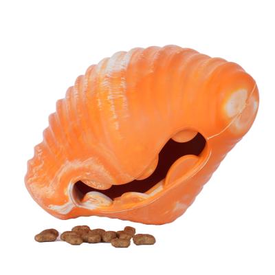 China 2022 New Pet Toy Shell Shape Free Samples Dog Chew Toy Puzzle Eco-Friendly Feeder Dog Food Viable Rubber Dog Toys for sale