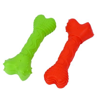 China 2022 Viable New Arrive Hot Custom Durable Bone Dog Toy Natural Rubber Pet Teething Hard Chew Toys Amazon Seller for sale