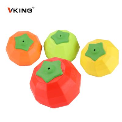 China 100% Flavor New Pet Toy Milk Beef Flavor Custom Logo Dog Ball Squeaky Toy Viable Natural Rubber Chew for sale