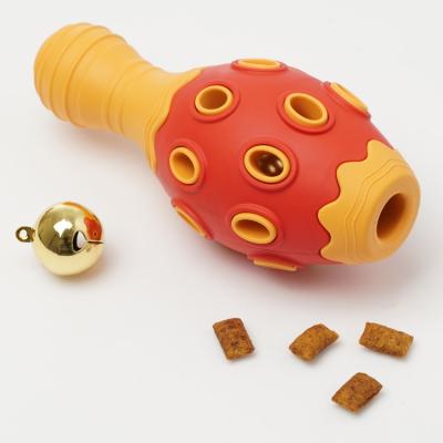 China Vking Viable Custom Natural Durable Rubber Rolling Ball Puzzle Cast Food Dog Toys Squeaky Rubber Ball for sale