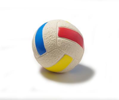 China Sustainable Lines Latex Ball Dog Toy Hot Sale Pet Volleyball Cloth Toy for sale