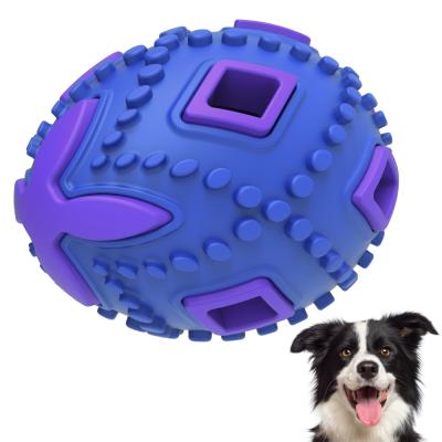 China Dual Colors OEM ODM Natures Chew Hollow Rubber Clean Puzzle Viable Customized Feeding Dog Toys Pet for sale