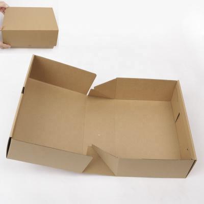 China Recycled Materials 2021 New Design E B flute ad box corrugated paper shipping carton made by kraft paper, flat shipping, fast assemble for sale