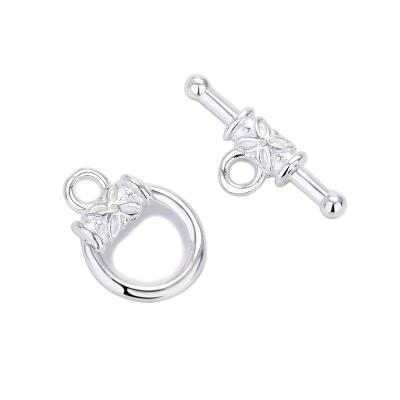 China Wholesale Silver Clasp 925 Sterling Silver DIY Earrings Flower OT Jewelry Accessories for sale