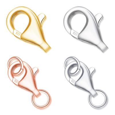 China DIY Earrings Wholesale Silver Spring Clasp Jewelry Accessories Gold Plated 925 Sterling Silver Lobster Clasp for sale