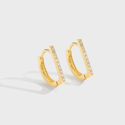 China High Quality Minimalist Tasty Korean Gold Plated Hook Trend Earrings CLASSIC Hoop Earrings Jewelry Circle Earring for sale