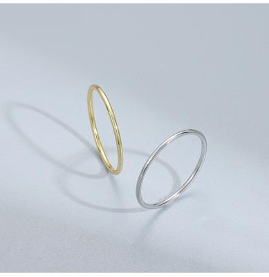 China Wholesale Vintage Minimalist 925 Sterling Silver Gold Plated Fine Ring Vintage Fashion Silver Rings for Women Girls for sale