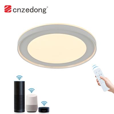 China Modern Popular Modern Adjustable Modern Lampshade Smart Round PMMA RGB Led Ceiling Lamp For Rooms for sale