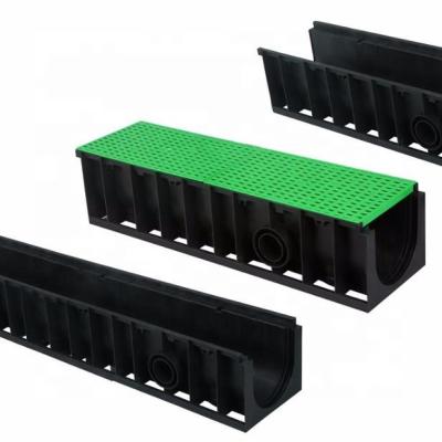 China High Quality U Shape Environmental Polymer Plastic Linear Drain Pipe For Trench for sale