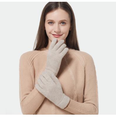 China Jacquard Gloves Women Winter Touch Screen Magic Gloves Fashion Thick Warm Jacquard Knitted Full Finger Gloves Mittens Female Cycling for sale