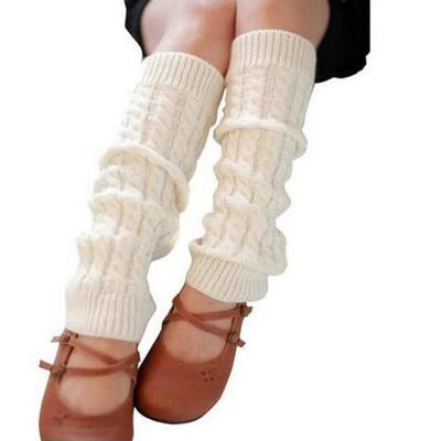 China 100% Acrylic 100% Acrylic Leg Warmer For Women Winter Cable Knit High Warm Knee High Boot Acrylic Knitted Winter Boots Long Leg Thermal Warm Warmers for sale