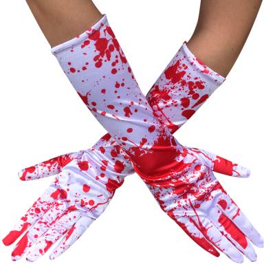 China Cosplay Fancy Dress Gloves Halloween Blood Glove Halloween Blood Drops Horror Ghost Hand Theme Party Fancy Costume Supplies for sale