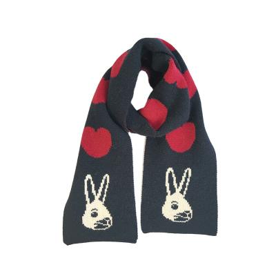 China Long Winter Wool Knitted Scarf Women Autumn Winter Christmas Rabbit Shawl Bib Girls Deep Warm Cold Weather Soft Scarf for sale