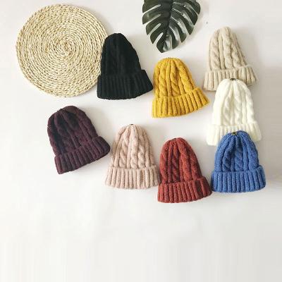 China Parent-child COMMON JOINT KNITTED Thick Cuff Beanies And Hats for sale