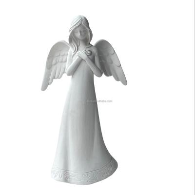 China White Porcelain Angel Figurine For Home New Hot Creative Wholesale Europe Christmas Decorations for sale