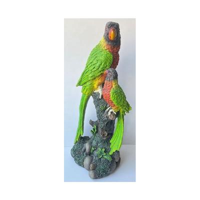 China China High Quality Customized Garden Decor Ornaments Realistic Polyresin Bird Parrot Figurine for sale